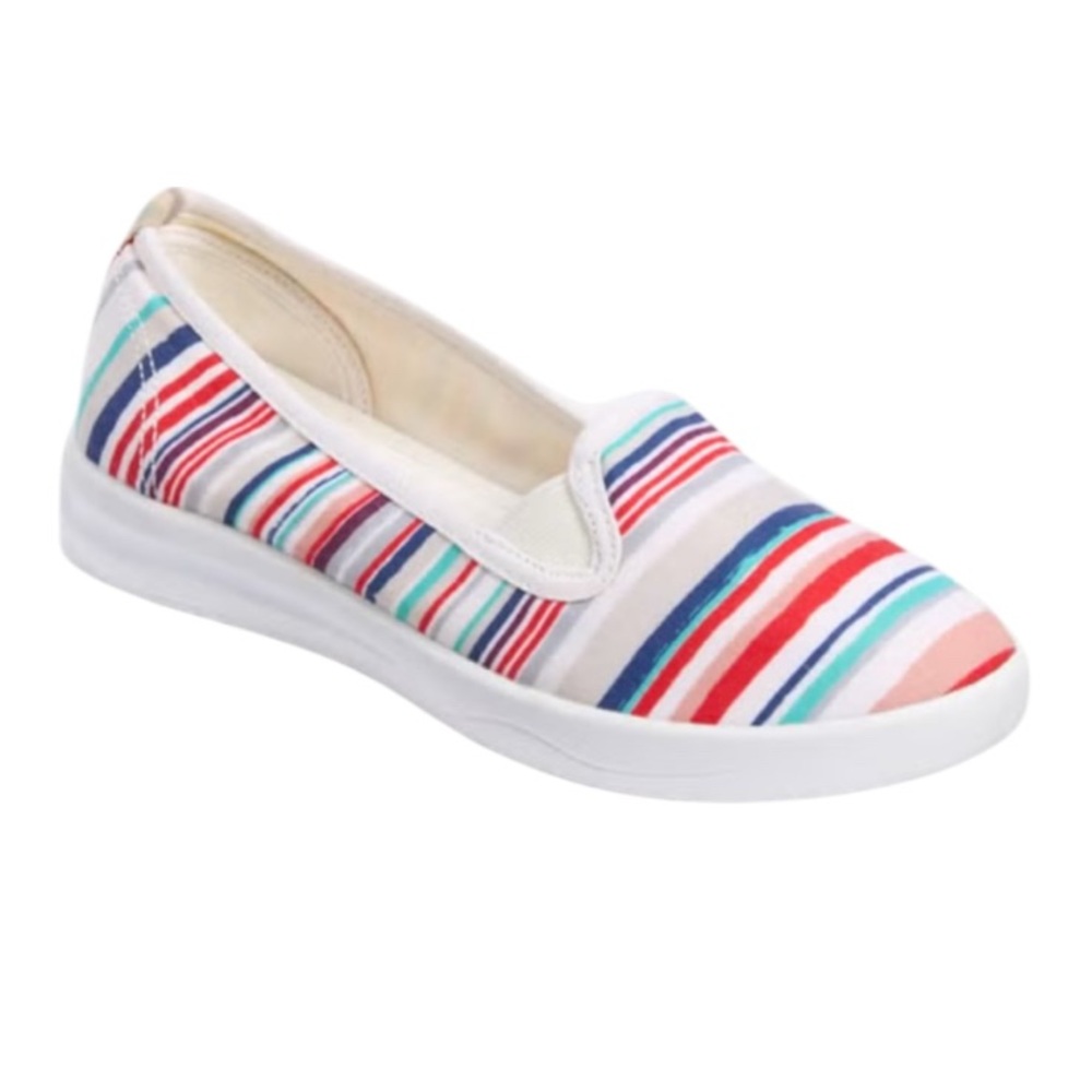 COMFORTVIEW THE DOTTIE SLIP ON SNEAKERS WOMENS FLATS MULTICOLOR SIZE 10M NO BOX